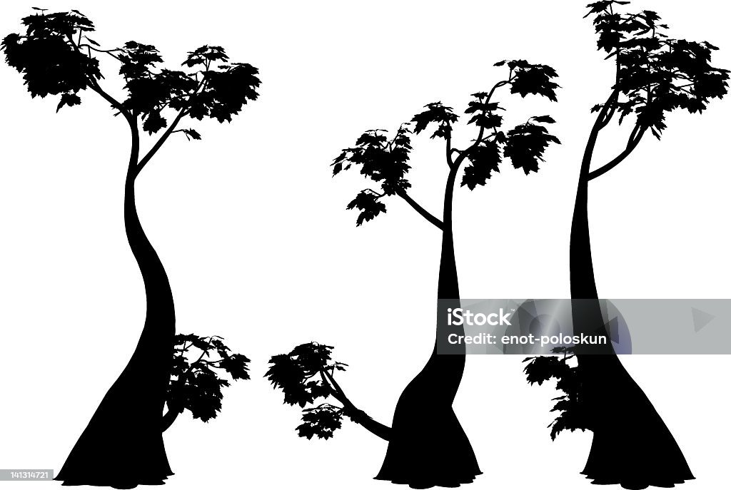 Fantástica árvores - Vetor de Clip Art royalty-free