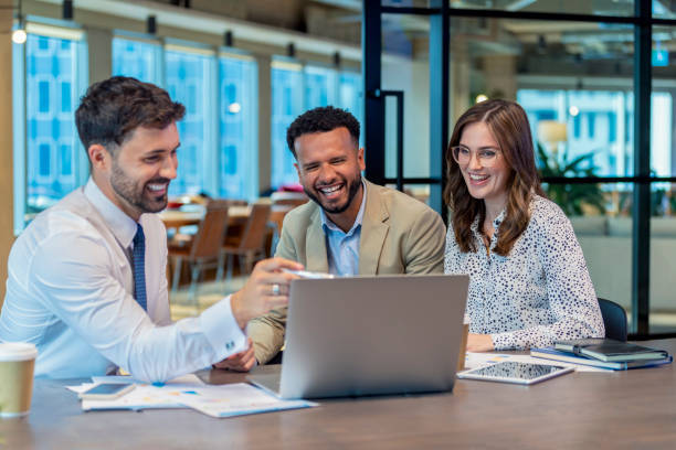 istock Financial advisor or lawyer with couple explaining options 1413150732