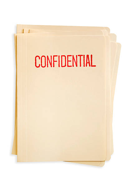 istock Confidential manila file folders 141315479