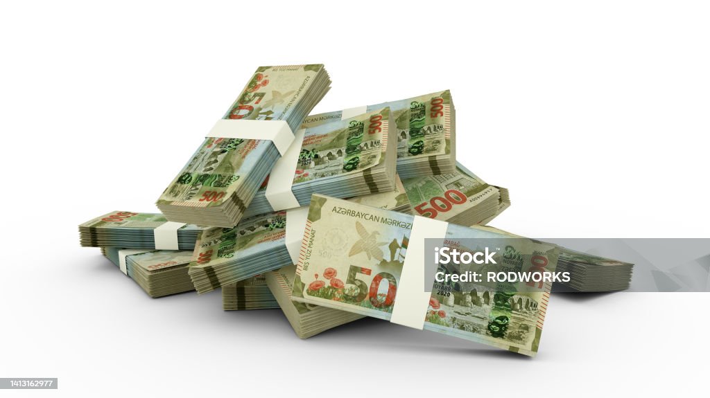 Manat Notes 3d Stack Of 500 Azerbaijani Manat Notes Stock Photo - Download Image ...