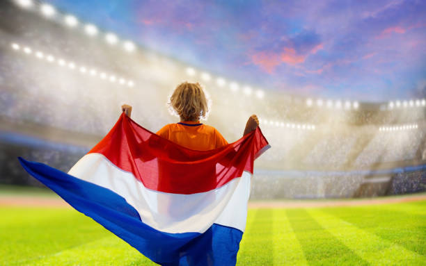 istock Netherlands football team supporter on stadium. 1413163248
