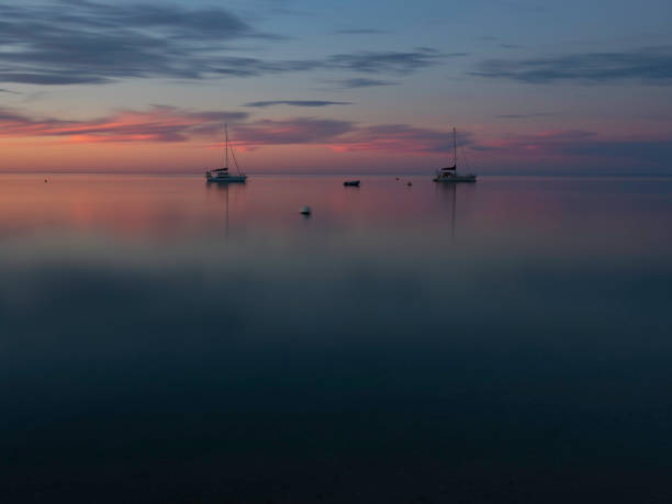 Sunset landscape from Marmara sea.Istanbul - Turkey.