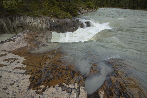 Thompson Falls on Blaeberry River in British Columbia,Canada,North America