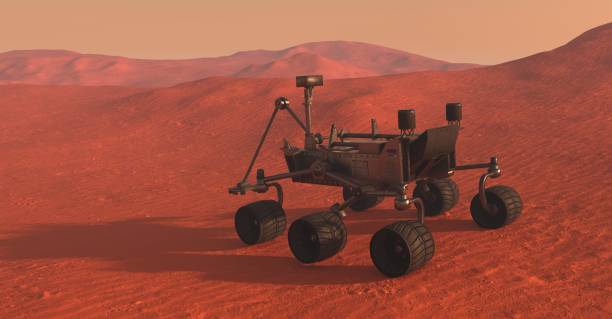 istock The Mars Rover on Mars 3D Illustration 1413180596