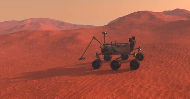 istock The Mars Rover on Mars 3D Illustration 1413180599