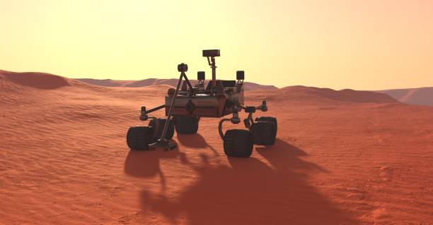 istock The Mars Rover on Mars 3D Illustration 1413180606