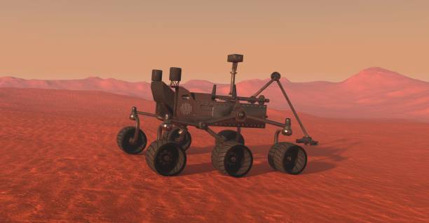 istock The Mars Rover on Mars 3D Illustration 1413180623