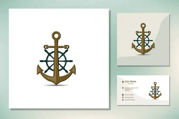 Vector illustration of Nautical concept set of objects vector illustration