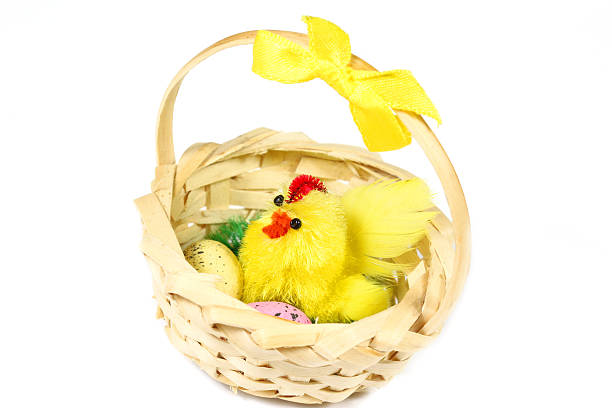istock Mother chicken with eggs in basket 141318923