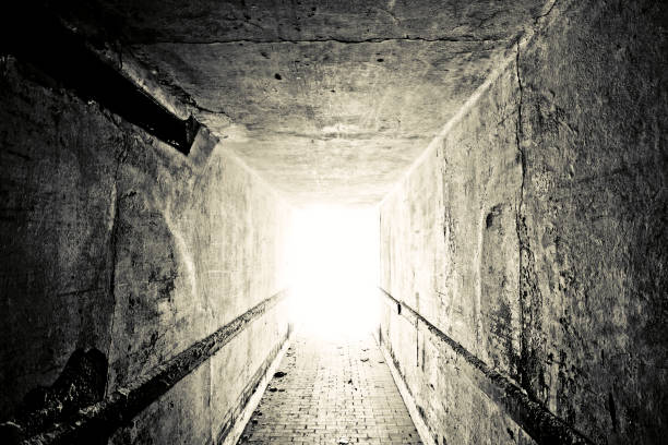 istock Light at the End . Tunnel or Corridor Escape 141318968