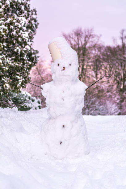 istock A snowman at the sunset 1413191334