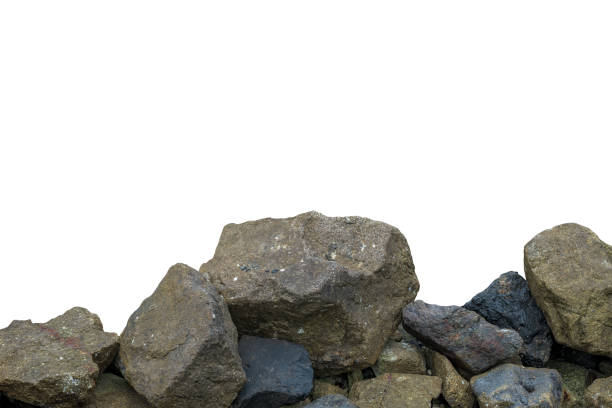 istock Big rock isolated on white. This has clipping path. 1413195373