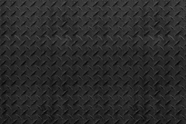 istock Abstract Black Metal Diamond Plate Background 1413198910