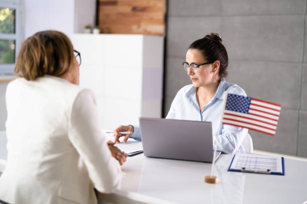 US Immigration Application US Immigration Application And Consular Visa Interview consul photos stock pictures, royalty-free photos & images