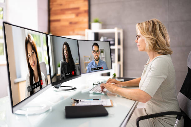 istock Virtual Remote Business Staff Training Meeting 1413204121