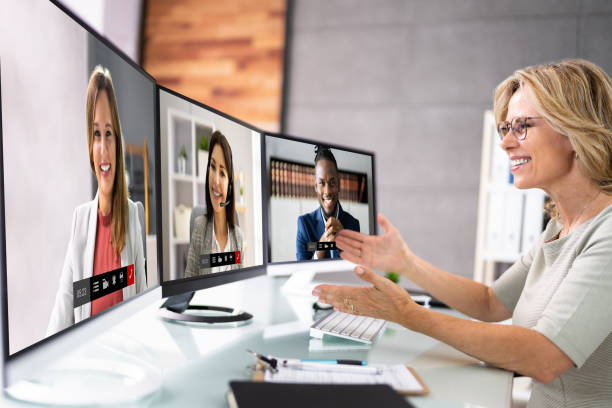istock Virtual Remote Business Staff Training Meeting 1413204151