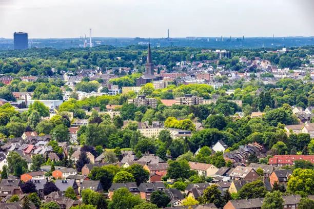 Aerial view of Northern Ruhrgebiet and Bottrop