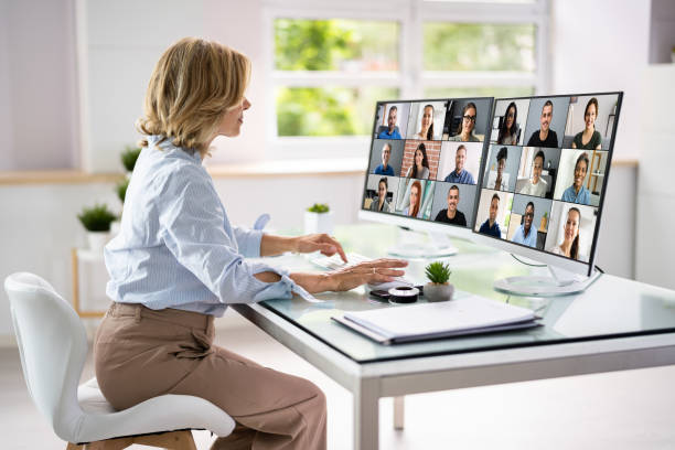 istock Virtual Remote Business Staff Training Meeting 1413205766