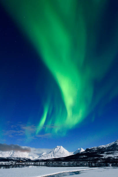 istock Green Aurora Borealis at Midnight, Iceland 1413205928