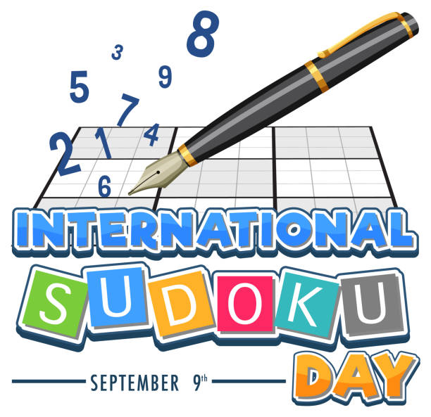 bildbanksillustrationer, clip art samt tecknat material och ikoner med international sudoku day poster template - sudoku