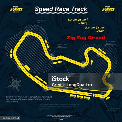istock Yellow and blue race track wallpaper 1413210503