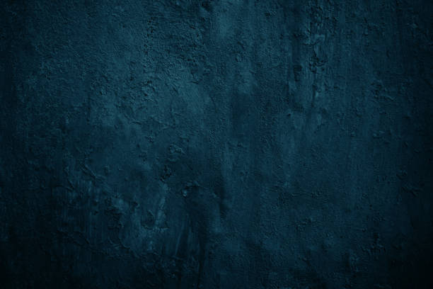 istock Black blue texture. Close-up. Toned old concrete surface. Dark grunge background with space for design. 1413213602