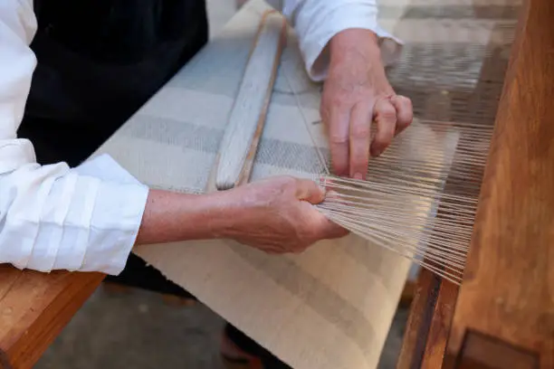Photo of Traditional linen weaving in Brittany