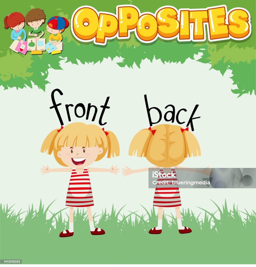 Opposite Words For Front And Back Stock Illustration - Download Image ...