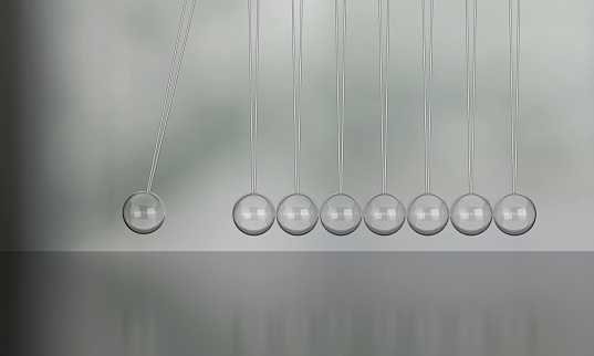 Glass Balancing Balls Newton's cradle