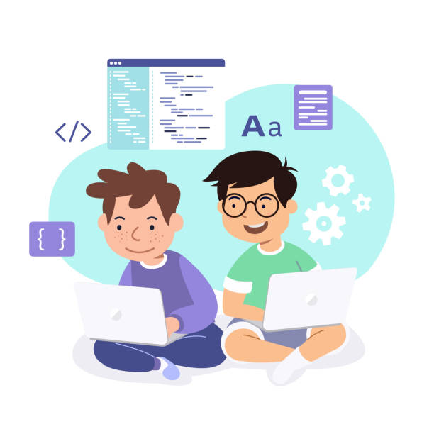 70+ Laptop Programing Illustrations, Royalty-Free Vector Graphics ...