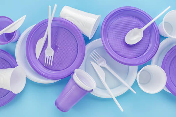 istock A set of disposable plastic utensils. 1413221992