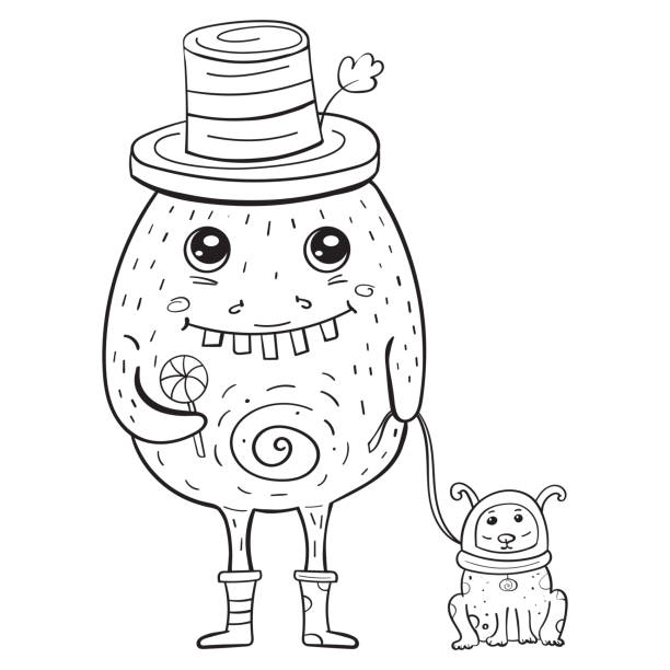 Ilustración de Dibujo Para Colorear Perro Cósmico Y Monstruo Con Caramelo De Piruleta y más Vectores Libres de Derechos de Colorear - iStock Ilustración de Dibujo Para Colorear Perro Cósmico Y Monstruo Con Caramelo De Piruleta y más Vectores Libres de Derechos de Colorear - iStock