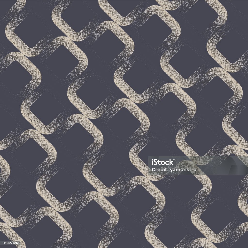 Stippled Pattern Frame Weaving Angled Structure Stippled Seamless Pattern Vector Abstract ...