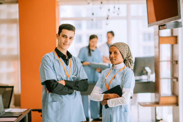 istock Portrait of teamwork - nurses at hospital 1413228493