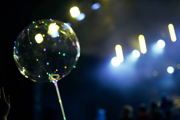 istock Concert, stage, lights, flashing balloon 1413229336