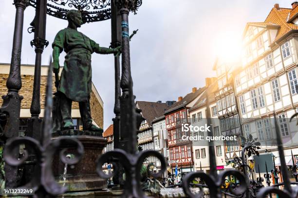 Old Fountain In Hannover Stock Photo - Download Image Now - Architecture, Building Exterior, City
