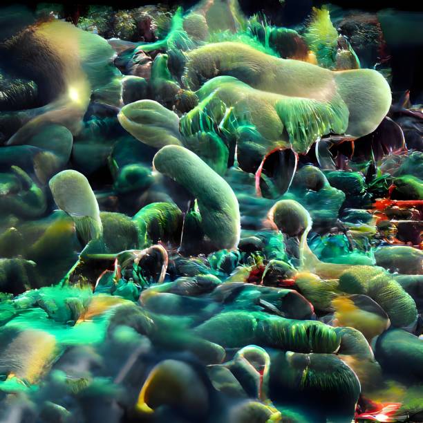 박테리아의 과학적 이미지 시트로 박터, 그람 음성 박테리아, 일러스트레이션. 인간의 장에서 발견, 요로 감염, 유아 수막염 및 패혈증을 일으킬 수 있습니다 - fecal coliform bacteria stock illustrations
