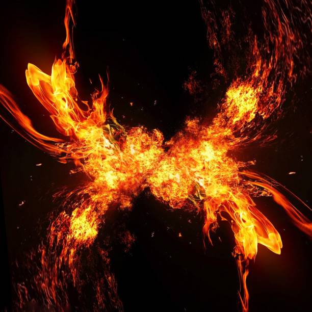 istock 3D illustration of flame burning in abstract shape 1413245477