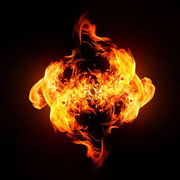 istock 3D illustration of flame burning in abstract shape 1413245478