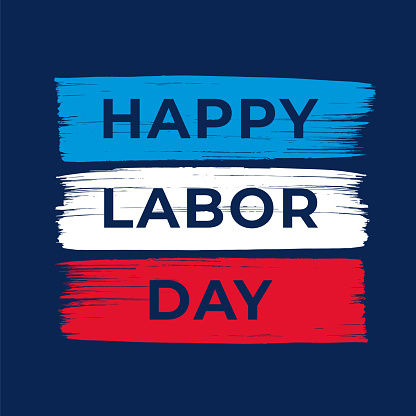 istock Labor Day greeting card with Brushes. 1413257639