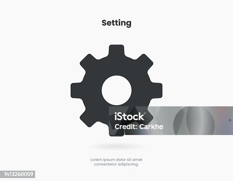 istock Setting icon vector. Tools, cog, gear sign isolated on white background. Help options account concept. Trendy Flat style for graphic design. Icons for adjustment, gauge, tune, test. 1413260059