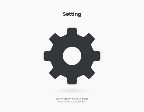 Setting icon vector. Tools, cog, gear sign isolated on white background. Help options account concept. Trendy Flat style for graphic design. Icons for adjustment, gauge, tune, test. Setting icon vector. Tools, cog, gear sign isolated on white background. Help options account concept. Trendy Flat style for graphic design. Icons for adjustment, gauge, tune, test. gear mechanism stock illustrations