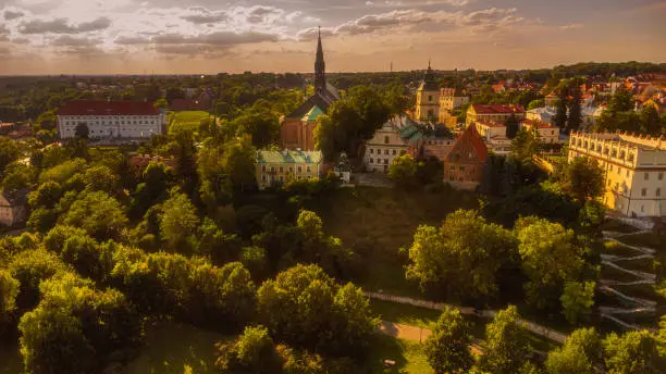 Aerial view of Sandomierz.