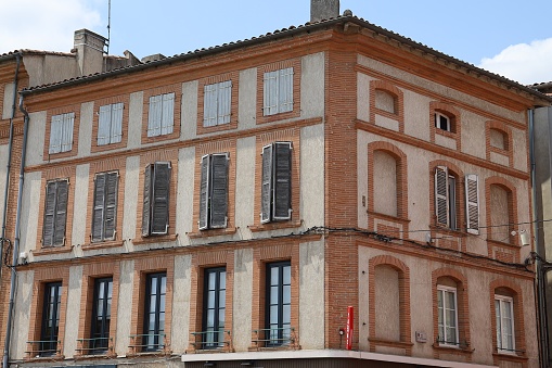 Typical building, exterior view, town of Montauban, department of Tarn et Garonne, France