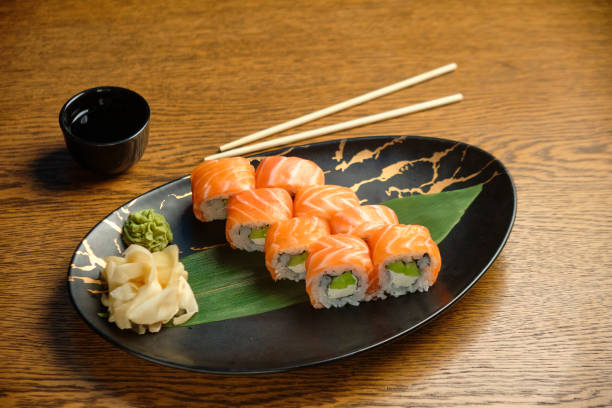 istock Philadelphia sushi roll with salmon and avocado 1413264464
