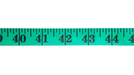 Tape measure sew diet colorful isolated on the white background