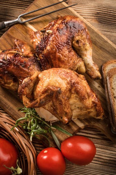 istock Pieces of roasted chicken. 1413270267