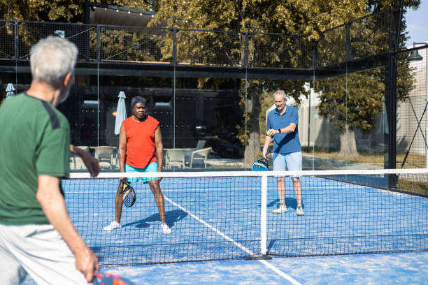 istock Seniors playing padel 1413274544