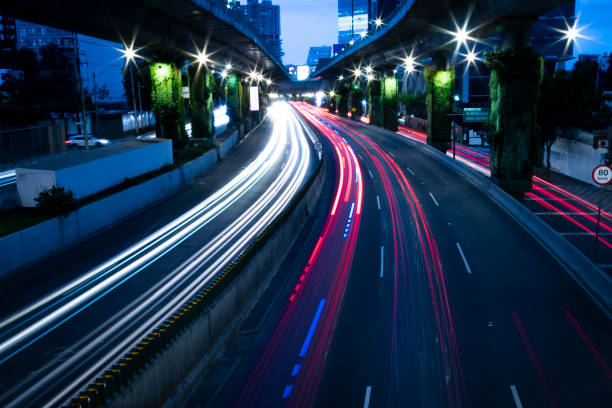 istock Lights trail at Mexico City beltway 1413281576