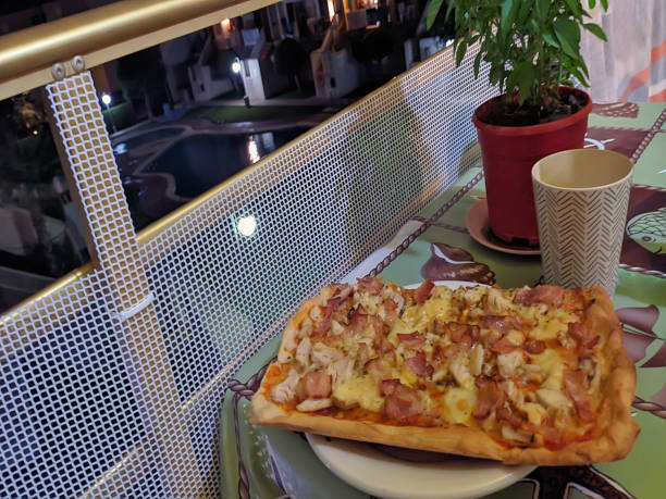 Bake homemade pizza hot from oven
